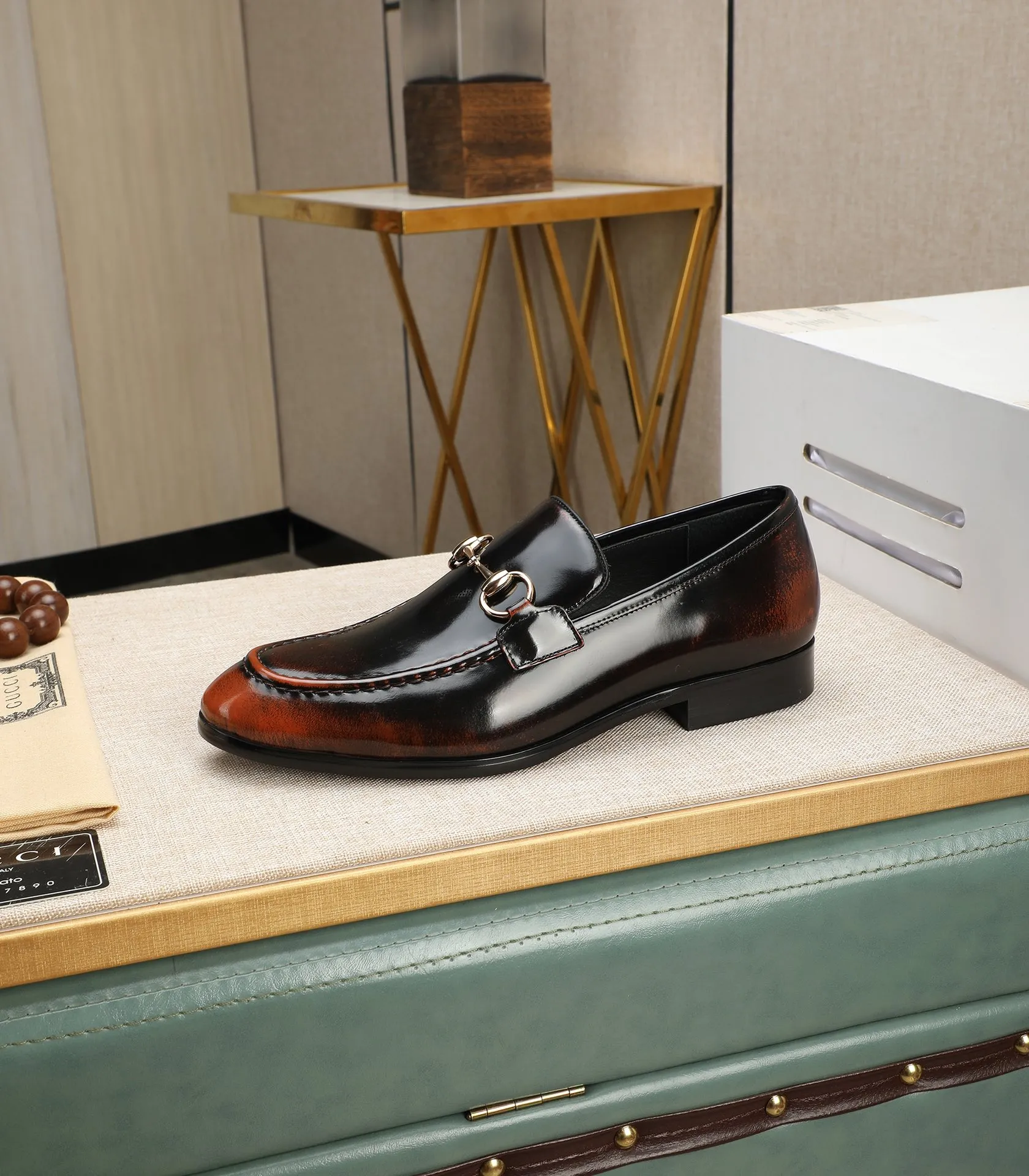 Men's shoes💰540📛📛Original (water-dyed cowhide) Gucci GUCCI official website formal shoes🌀 Italian🇮🇹imported cowhide➕top imported water-dyed cowhide lining💋Finely handmade original bottom, the real thing looks better when photographed in person Standard size 38-44